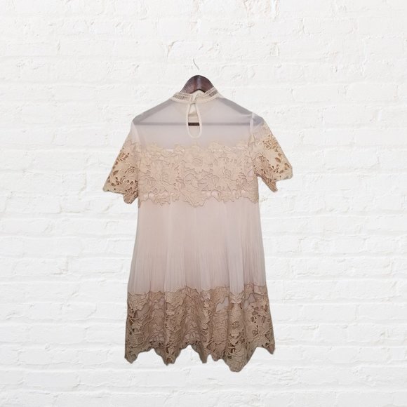 Saylor X Free People Womens Ballet Pink Lace Hallie Cocktail Dress Size Small - Picture 6 of 9